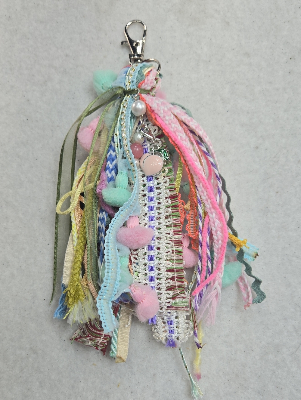 Handmade Boho Multicolor Tassel Keychain Charm